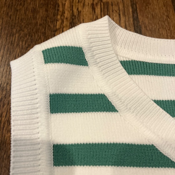 Cora Knit Tank by Genle Fawn - Green Stripe - Picture 4 of 4